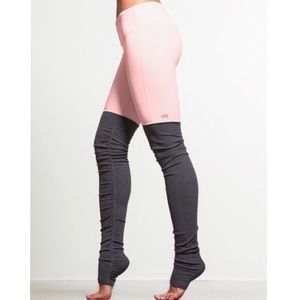 Alo yoga leggings pink and gray